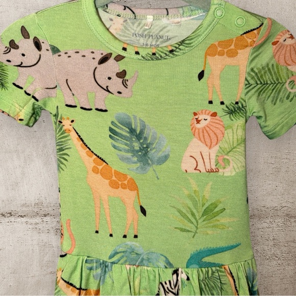 Posh Peanut Bamboo Twirl Skirt Bodysuit | size 3-6 months - Picture 4 of 7